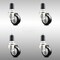 Service Caster 3 Inch 316SS Black Polyurethane Swivel 1-1/2 Inch Expanding Stem Caster Set SCC SCC-SS316EX20S314-PPUB-BLK-112-4 - alternate 1